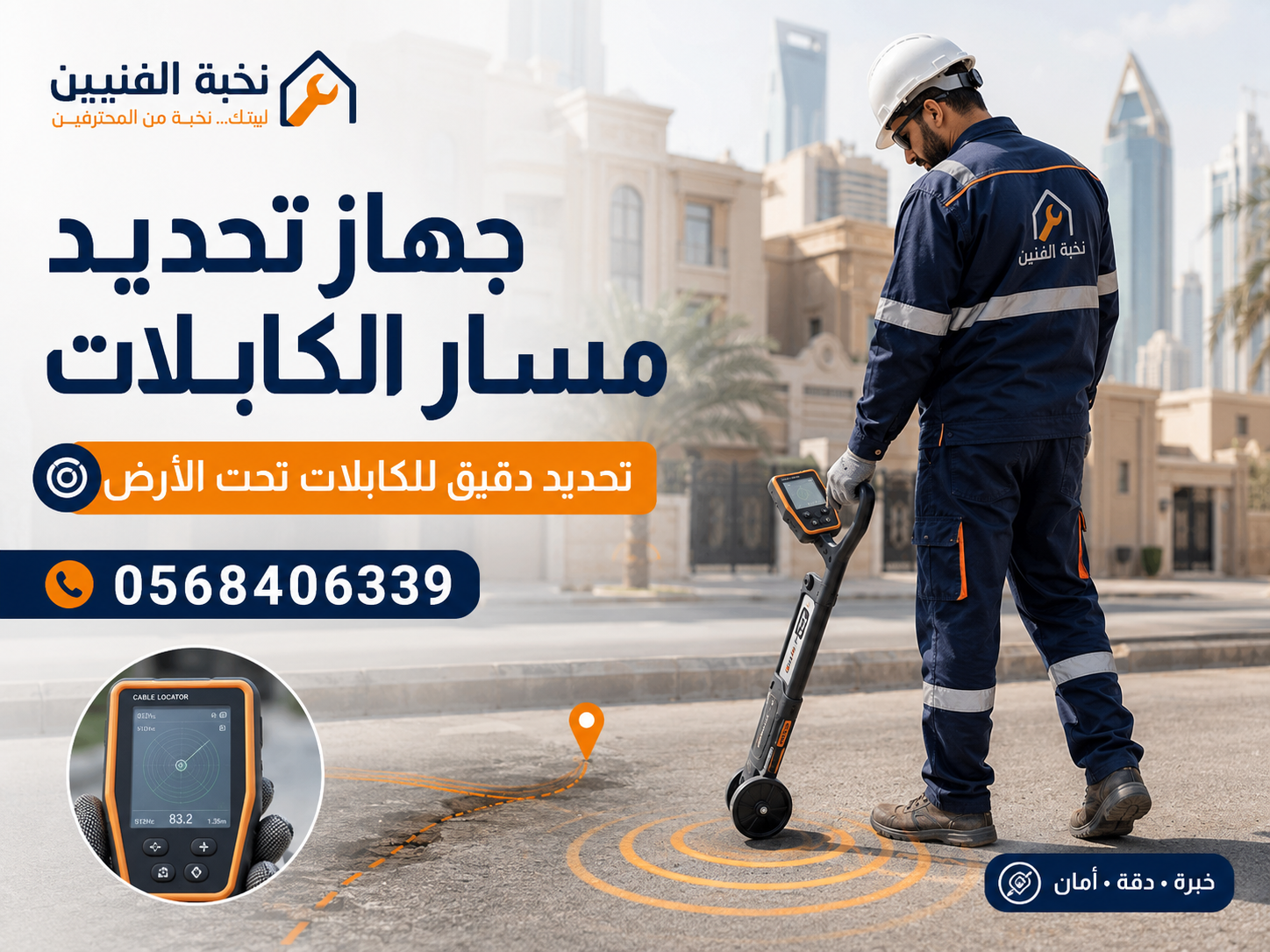 جهاز تحديد مسار الكابلات ضمن صيانة المبنى